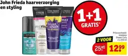 Kruidvat John Frieda haarverzorging en styling aanbieding