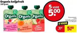 Kruidvat Organix knijpfruit aanbieding