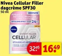 Kruidvat Nivea Cellular Filler dagcrème SPF30 aanbieding