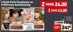 Kruidvat L'Oréal Paris Excellence en Préférence haarkleuring aanbieding