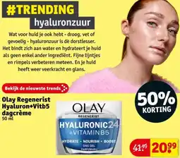 Kruidvat Olay Regenerist Hyaluron+Vitb5 dagcrème aanbieding