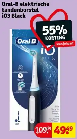 Kruidvat Oral-B elektrische tandenborstel i03 Black aanbieding