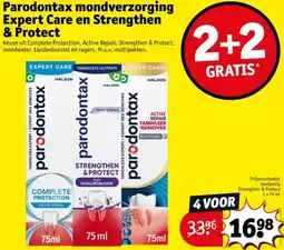 Kruidvat Parodontax mondverzorging Expert Care en Strengthen & Protect aanbieding