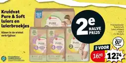 Kruidvat Kruidvat Pure & Soft Luiers en luierbroekjes aanbieding