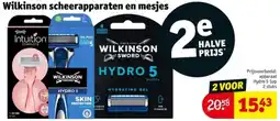 Kruidvat Wilkinson scheerapparaten en mesjes aanbieding