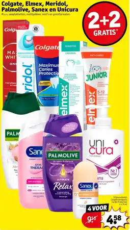 Kruidvat Colgate, Elmex, Meridol, Palmolive, Sanex en Unicura aanbieding