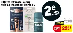 Kruidvat Gillette Intimate, Venus huid & schaamhaar en King C aanbieding