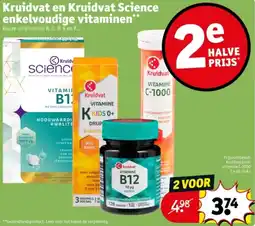 Kruidvat Kruidvat en Kruidvat Science enkelvoudige vitaminen aanbieding