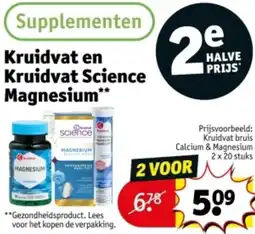 Kruidvat Kruidvat en Kruidvat Science Magnesium aanbieding