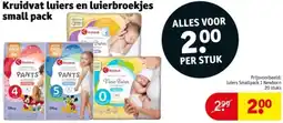 Kruidvat Kruidvat luiers en luierbroekjes small pack aanbieding
