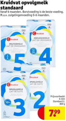 Kruidvat Kruidvat opvolgmelk standaard aanbieding
