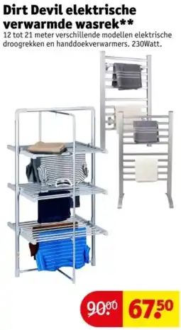Kruidvat Dirt Devil elektrische verwarmde wasrek aanbieding