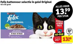 Kruidvat Felix kattenvoer selectie in gelei Original aanbieding