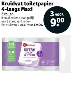 Kruidvat Kruidvat toiletpapier 4-laags Maxi aanbieding