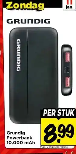 Vomar Voordeelmarkt Grundig Powerbank aanbieding