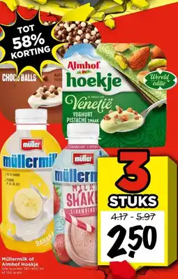 Vomar Voordeelmarkt Müllermilk of Almhof Hoekje aanbieding