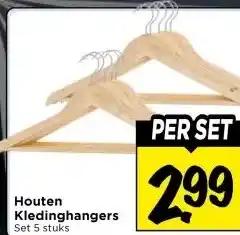 Vomar Voordeelmarkt Houten Kledinghangers aanbieding