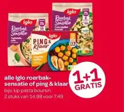 Spar alle Iglo roerbak- sensatie of ping & klaar aanbieding