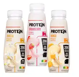 Budget Food Protein Drink Vanille, Aardbei of Mango aanbieding