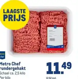 Makro Metro Chef rundergehakt aanbieding
