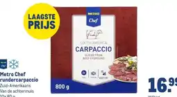 Makro Metro Chef rundercarpaccio aanbieding
