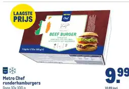 Makro Metro Chef runderhamburgers aanbieding