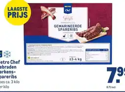 Makro Metro Chef gebraden varkens- spareribs aanbieding