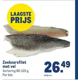 Makro Zeebaarsfilet met vel aanbieding