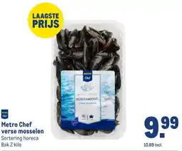 Makro Metro Chef verse mosselen aanbieding