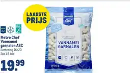 Makro Metro Chef Vannamei garnalen ASC aanbieding