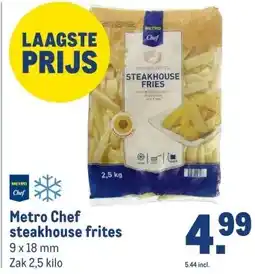 Makro Metro Chef steakhouse frites aanbieding