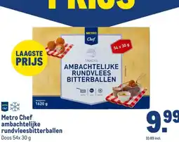Makro Metro Chef ambachtelijke rundvleesbitterballen aanbieding