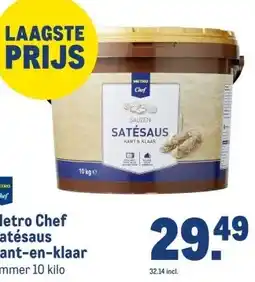 Makro Metro Chef satésaus kant-en-klaar aanbieding