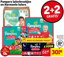 Kruidvat Pampers luierbroekjes en Harmonie luiers aanbieding