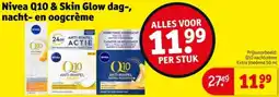 Kruidvat Nivea Q10 & Skin Glow dag, nacht en oogcrème aanbieding