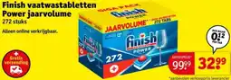 Kruidvat Finish vaatwastabletten Power jaarvolume aanbieding