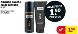 Kruidvat Amando douche en deodorant aanbieding