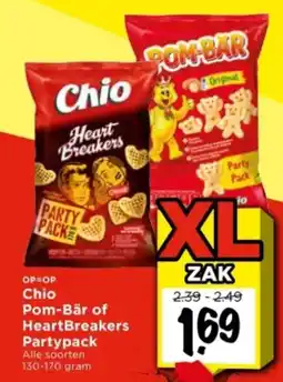 Vomar Voordeelmarkt Chio Pom-Bär of HeartBreakers Partypack aanbieding