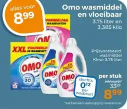 Trekpleister Omo wasmiddel en Vloeibaar aanbieding