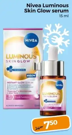 Trekpleister Nivea Luminous Skin Glow Serum aanbieding