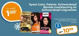 Trekpleister Syoss Color, Palette, Schwarzkopf Blonde haarkleuring en Schwarzkopf Uitgroeiset aanbieding