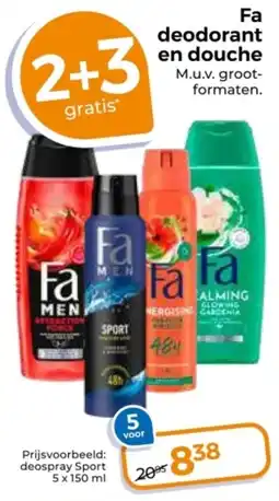Trekpleister Fa Deodorant en Douche aanbieding