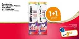 Trekpleister Parodontax Strengthen & Protect Fresh Mint en Whitening. aanbieding