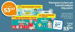 Trekpleister Pampers luiers en luierbroekjes big pack aanbieding