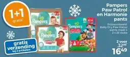 Trekpleister Pampers Paw Patrol en Harmonie pants aanbieding