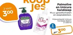 Trekpleister Palmolive en Unicura handzeep aanbieding