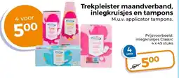 Trekpleister Trekpleister maandverband, inlegkruisjes en tampons aanbieding