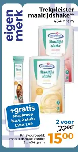 Trekpleister Trekpleister maaltijdshake aanbieding