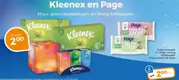 Trekpleister Kleenex en Page aanbieding