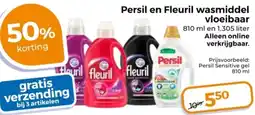 Trekpleister Persil en Fleuril wasmiddel vloeibaar aanbieding